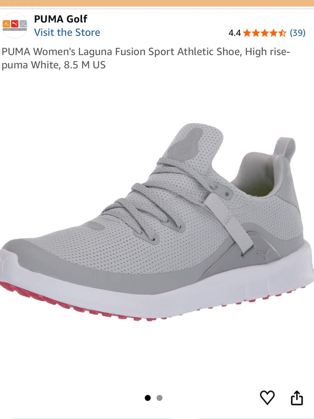 Puma Women’s Laguna Fusion Sport Shoe in Light Gray